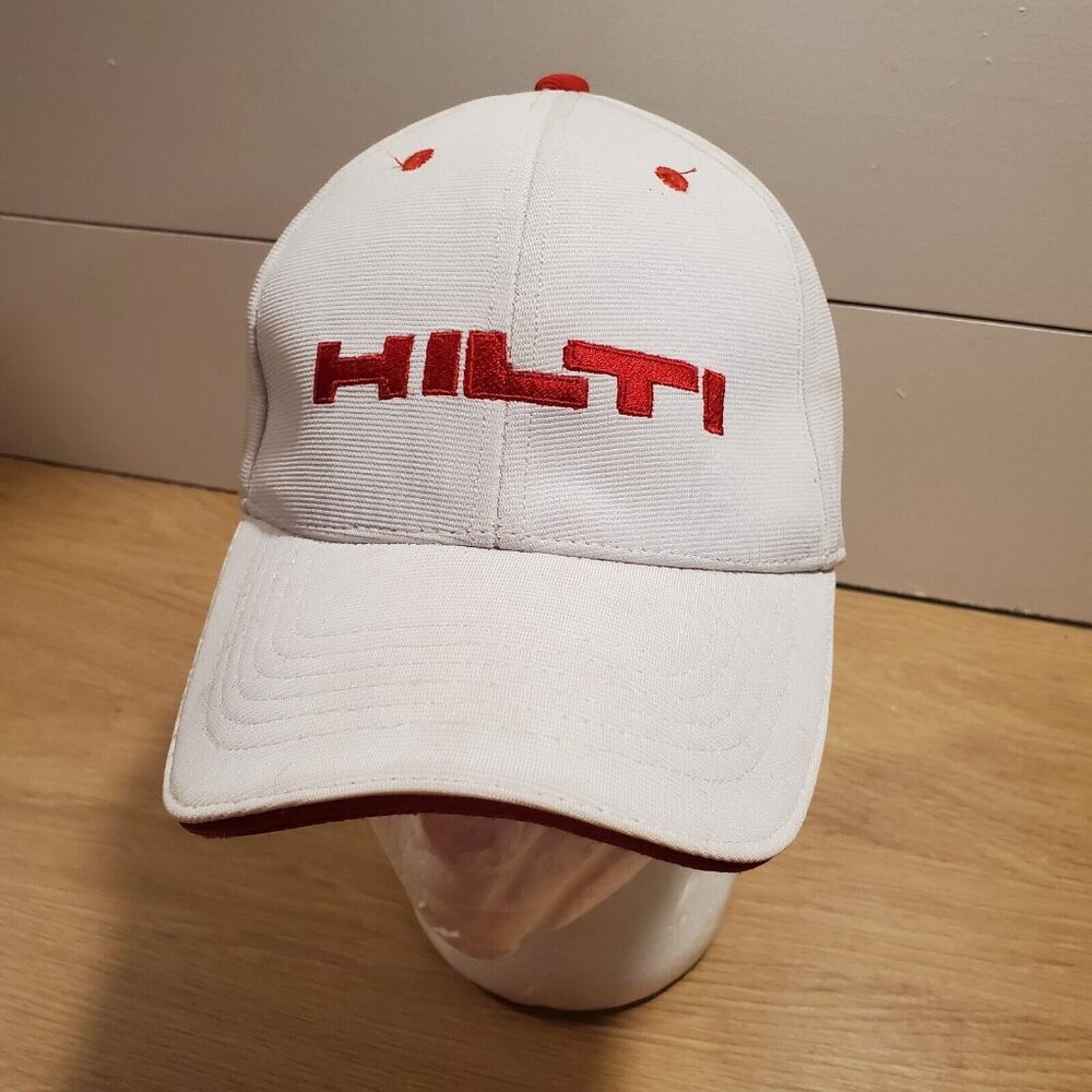 HILTI Hat Strapback Baseball Vintage Cap Dad Trucker tools White Red M Medium